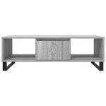 vidaXL Table basse sonoma gris 104x60x35 cm bois d'ingénierie