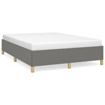 vidaXL Cadre de lit sans matelas gris foncé 140x200 cm tissu
