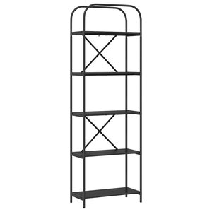 vidaXL Étagère Chêne noir 60 x 30 x 183 cm Bois d'ingénierie