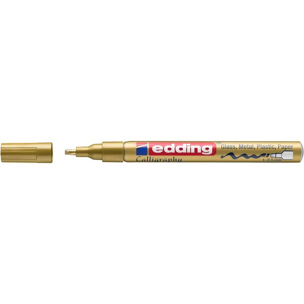 Marqueur Peinture brillante Calligraphie 753 Or 1-2 5 mm EDDING
