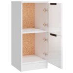 vidaXL Buffets 3 Pièces blanc brillant bois d'ingénierie