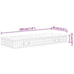 vidaXL Matelas à ressorts ensachés dureté moyenne 90x200 cm
