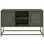 vidaXL Meuble TV vert olive 100 5x39x60 5 cm acier