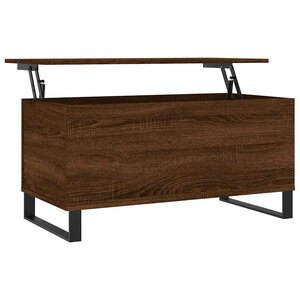 vidaXL Table basse Chêne marron 90x44 5x45 cm Bois d'ingénierie