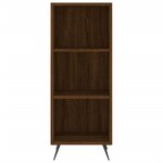 vidaXL Buffet haut Chêne marron 34 5x34x180 cm Bois d'ingénierie