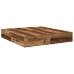 vidaXL Cadre de lit avec rangement avec tiroir Bois Ancien 180 cm