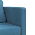 vidaXL Canapé-lit 2 en 1 bleu 122x204x55 cm velours