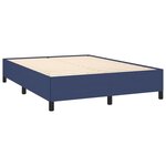 vidaXL Sommier à lattes de lit avec matelas Bleu 140x190 cm Tissu