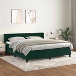 vidaXL Sommier à lattes de lit et matelas Vert foncé 160x200cm Velours