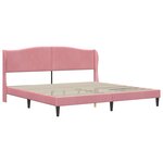 vidaXL Cadre de lit avec tête de lit Rose 180 x 200 cm Velours