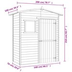 vidaXL Abri de stockage de jardin Bois de pin imprégné