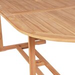 vidaXL Ensemble à manger d'extérieur 7 Pièces et chaises pliables Teck
