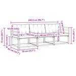 vidaXL Ensemble de canapés d'extérieur 3 pc Blanc et Beige