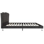 vidaXL Lit avec matelas Gris foncé Tissu 160x200 cm