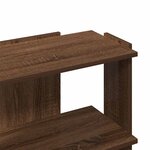 vidaXL Bibliothèque 3 niveaux chêne brun 60x30x60 cm bois d'ingénierie