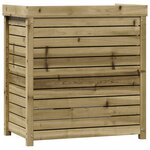 vidaXL Table de rempotage avec étagères bois de pin imprégné