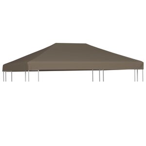 vidaXL Toile supérieure de gazebo 310 g/m² 3x3 m Taupe