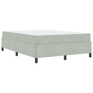 vidaXL Cadre de lit avec matelas Gris clair 140 x 200 cm tissu