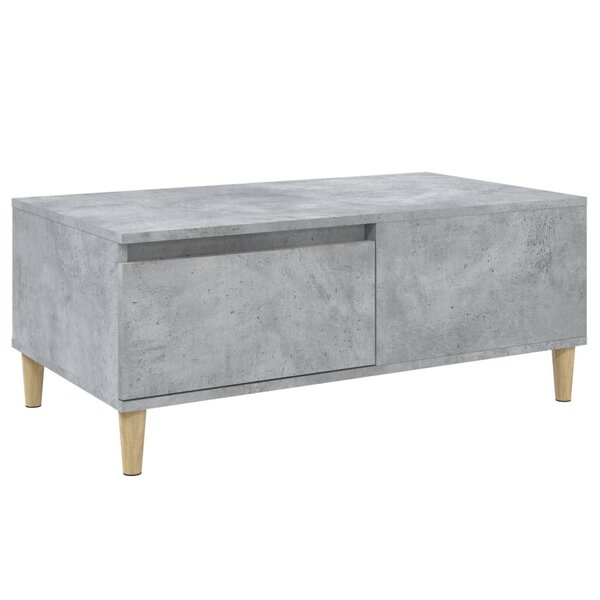 vidaXL Table basse Gris béton 90x50x36 5 cm Bois d'ingénierie