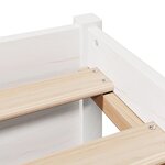 vidaXL Lit bibliothèque sans matelas blanc 160x200 cm bois pin massif