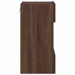 vidaXL Meubles muraux avec lumières LED pour TV 2 Pièces chêne marron 40x30x60 5 cm