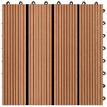 vidaXL Carreau de terrasse 11 Pièces Marron 30 x 30 cm WPC