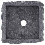 vidaXL Lavabo Gris 30x30x13 cm Marbre