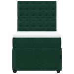 vidaXL Sommier à lattes de lit et matelas Vert foncé 80x200 cm Velours