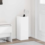 vidaXL Porte-parapluie Blanc 25 x 24 5 x 64 cm Bois d'ingénierie