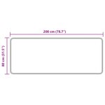vidaXL Coureur de Tapis MARSA Jaune 80 x 200 cm Polyester et PVC