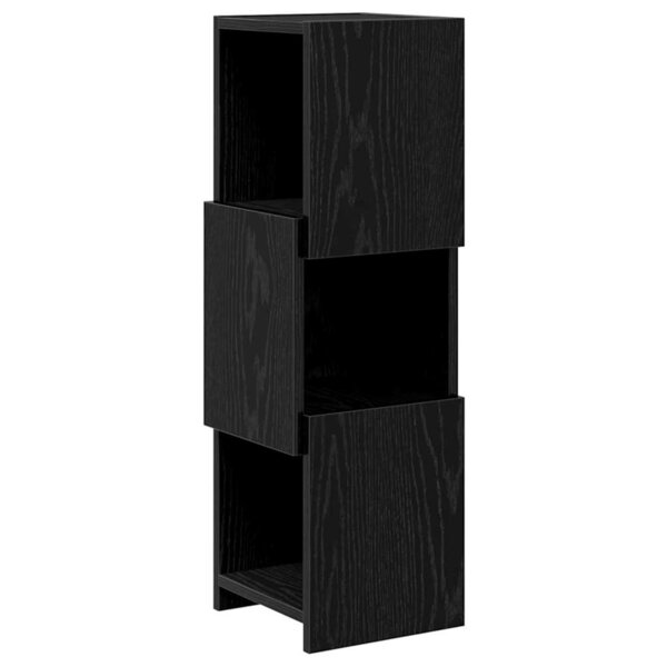 vidaXL Meuble d'angle Chêne noir 25 5x25x80cm Bois d'ingénierie
