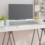 vidaXL Meuble TV/Support pour moniteur 90x30x13 cm verre vert