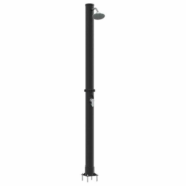 vidaXL Douche solaire extérieure Noir 217 cm PVC  aluminium