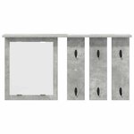 vidaXL Porte-manteau mural avec étagère Gris béton 85 x 10 x 45 cm