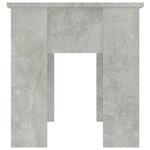 vidaXL Table basse gris béton 101x49x52 cm bois d'ingénierie