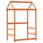 vidaXL Cadre de lit avec toit cire marron 75x190 cm bois massif de pin
