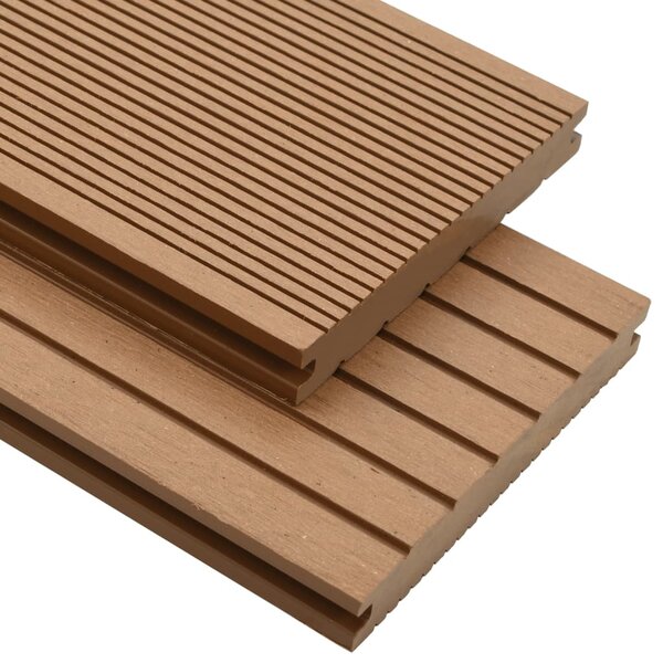 vidaXL Panneaux de terrasse solides et accessoires WPC 26m² 2 2 m Teck