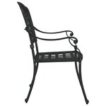 vidaXL Chaise de jardin 2 Pièces Noir 55 x 56 5 x 91cm Aluminium