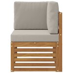 vidaXL Canapé d'angle extérieur Bois d'Acacia Massif Naturel