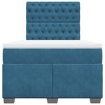 vidaXL Sommier à lattes de lit et matelas bleu 120x200 cm velours