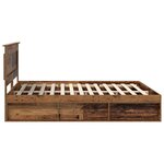 vidaXL Cadre de lit Bois ancien 200 x 200 cm Pin massif