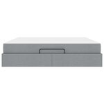 vidaXL Cadre de lit avec stockage Gris clair 180 x 200 cm tissu