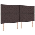 vidaXL Lit à ressorts avec matelas Marron foncé 180 x 200 cm tissu