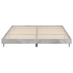 vidaXL Cadre de lit sans matelas gris béton 140x200 cm