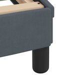 vidaXL Cadre de lit sans matelas Hanko gris foncé 120x200 cm velours