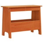 vidaXL Banc d'entrée cire marron 60x28x45 cm bois de pin massif