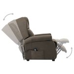 vidaXL Fauteuil Taupe Tissu