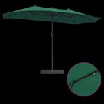 vidaXL Parasol de jardin Vert 385 x 209 x 244 cm tissu