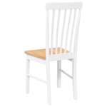 vidaXL Chaises à manger 2 Pièces blanc bois massif caoutchouc