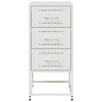 vidaXL Tables de chevet 2 Pièces blanc 36x39x78 cm acier
